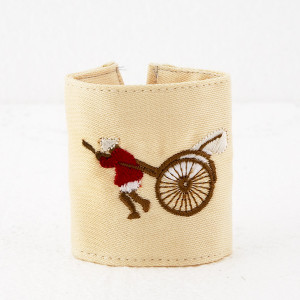 Rond de serviette, motif pousse pousse