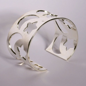 Brcelet manchette ouvert constellations