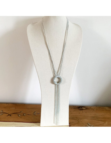 Collier sautoir multichaine doré ou argenté-Aramance