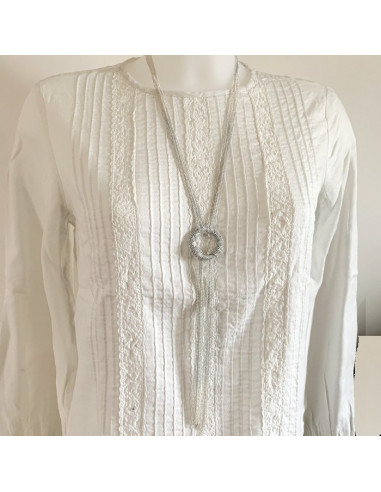 Collier sautoir multichaine doré ou argenté-Aramance