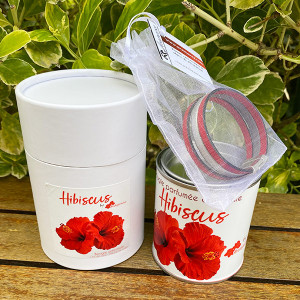 Fête des mères-bracelet cuir-rouge-bougie-fleur d'hibiscus-Aramance 2