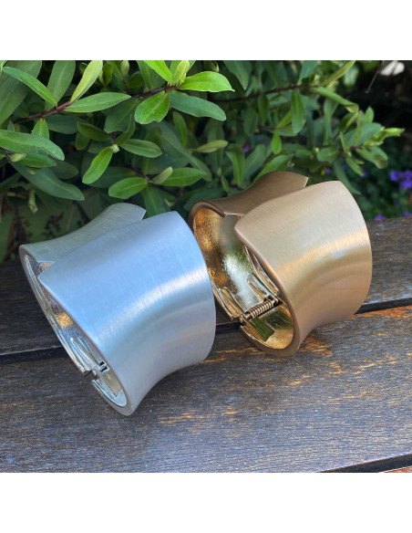 Bracelet bangle métal brossé