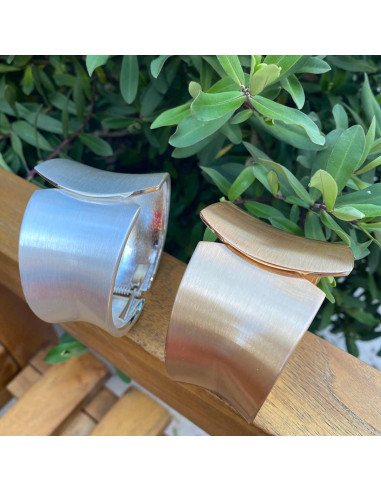 Bracelet bangle métal brossé