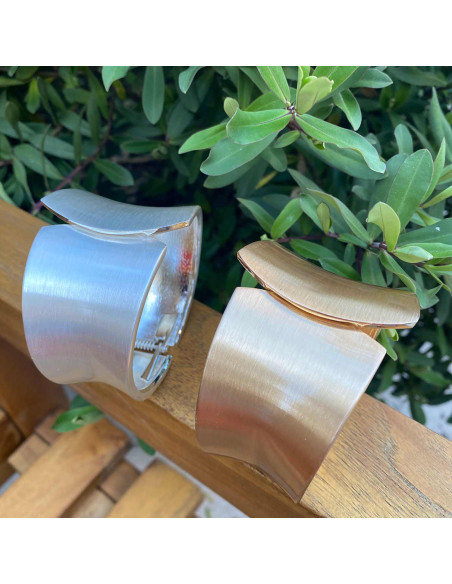 Bracelet bangle métal brossé