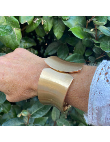 Bracelet bangle métal brossé