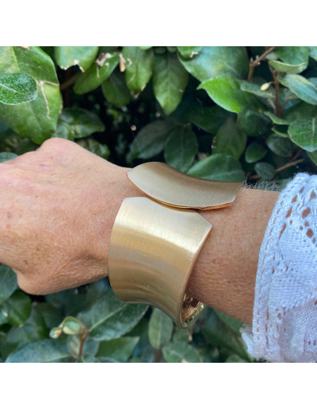 Bracelet bangle métal brossé
