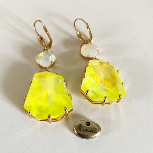 Boucles d'oreilles verre acidulé 2