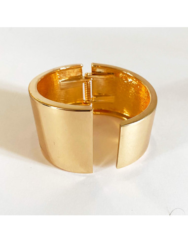 Bracelet manchette métal argenté ou doré