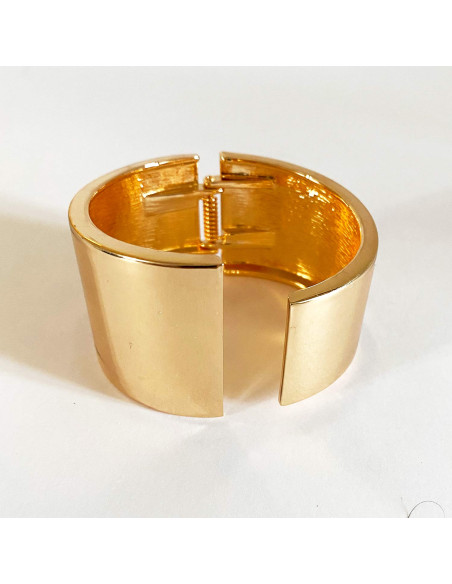 Bracelet manchette métal argenté ou doré