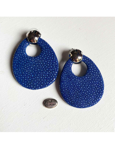 Boucles d'oreilles Galuchat
