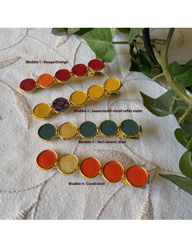 Barrettes pinces à cheveux, base dorée