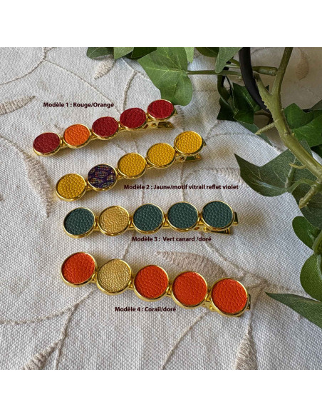 Barrettes pinces à cheveux, base dorée