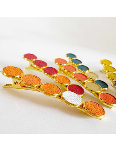 Barrettes pinces à cheveux, base dorée
