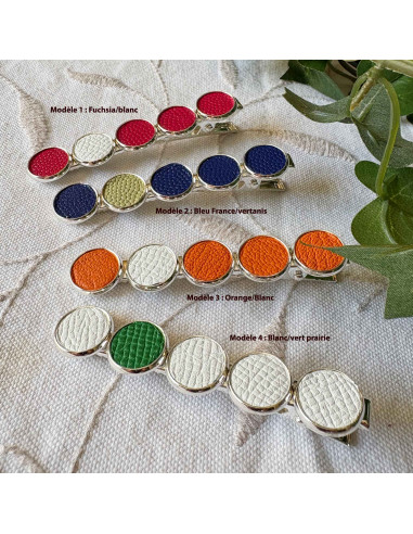 Barrettes pinces à cheveux, base argentée